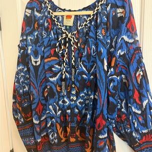 FARM Rio Blue and Orange Blouse